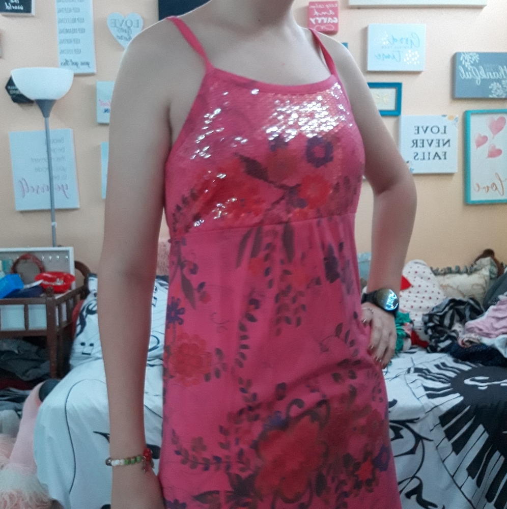 Pink size small spaghetti strap dress